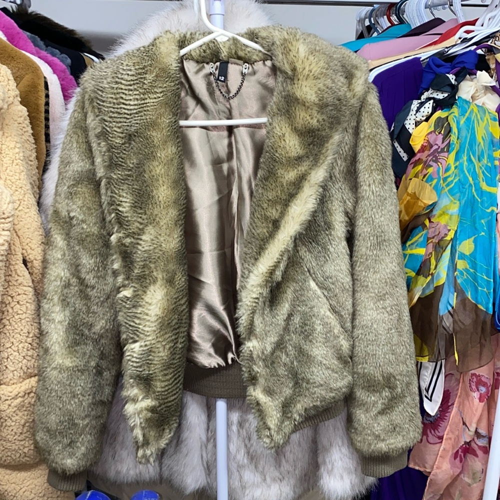 Faux fur coat H&M